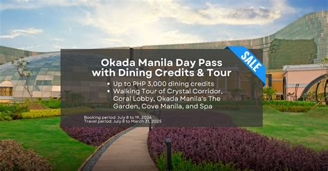 okada garden|Okada Manila Day Pass with Dining Credits at Okada .